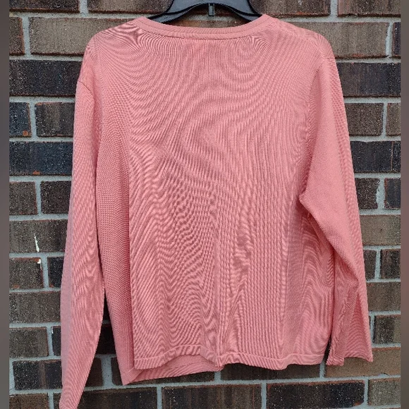 Talbots Pink Silk Blend Cardigan Petite Plus 2X Button Front Sweater - Picture 5 of 10